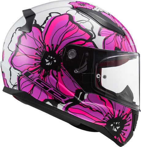 CASCO CERRADO LS2 RAPID POPPIES L BCO/ROSA FF353