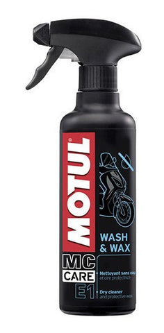 CERA Y ABRILLANTADOR MOTUL E1 WASH AND WAX ATOMIZADOR 400ML EN SECO