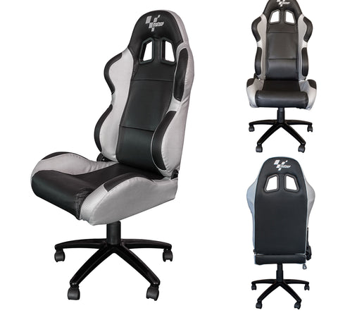 Silla de Padock Ngo/blanco/Plata MOTOGP