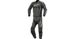 TRAJE 2 PIEZAS DE PIEL MOTEGI V2 NEGRO CARBON