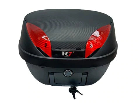 BAUL TRASERO MOTO R7 R02 NEGRO 42 LTS