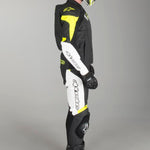 TRAJE 2 PIEZAS DE PIEL CHALLENGER V2 NGO/BCO/AMA