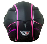 CASCO ABATIBLE R7 MD-808 DOT N/ROSA