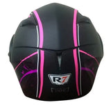 CASCO ABATIBLE R7 MD-808 DOT N/ROSA