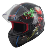 CASCO CERRADO LS2 RAPID CLOWN L NGO/VDE/ROJ/BCO FF353