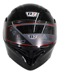 R7 RACING UNSCARRED SOLID DOBLE MICA DOT  NEGRO MATE