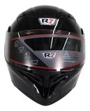 R7 RACING UNSCARRED SOLID DOBLE MICA DOT  NEGRO MATE