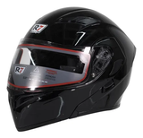 R7 RACING UNSCARRED SOLID DOBLE MICA DOT  NEGRO MATE
