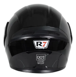 R7 RACING UNSCARRED SOLID DOBLE MICA DOT  NEGRO MATE