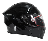 R7 RACING UNSCARRED SOLID DOBLE MICA DOT  NEGRO MATE