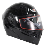 R7 RACING UNSCARRED SOLID DOBLE MICA DOT  NEGRO MATE