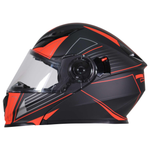 CASCO ABATIBLE R7 RACING EXPERT DOBLE MICA DOT  NGO/NJA/MATE