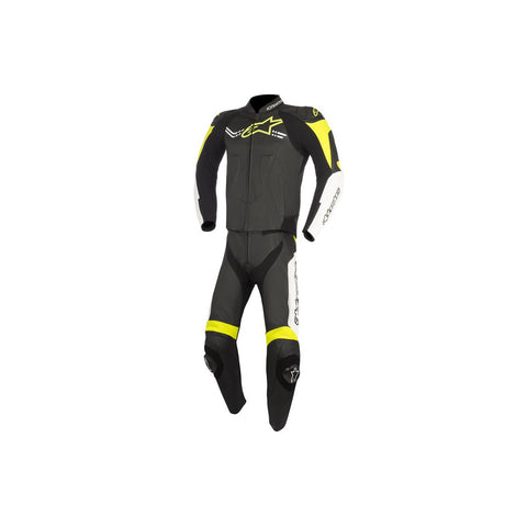 TRAJE 2 PIEZAS DE PIEL CHALLENGER V2 NGO/BCO/AMA