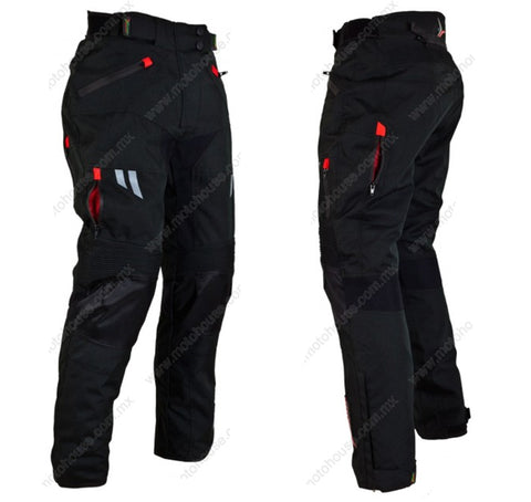Pantalon Andria Negro/Rojo TUONO7