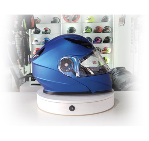CASCO YM-927 DOBLE MICA AZUL MAT R7