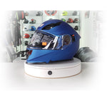 CASCO YM-927 DOBLE MICA AZUL MAT R7